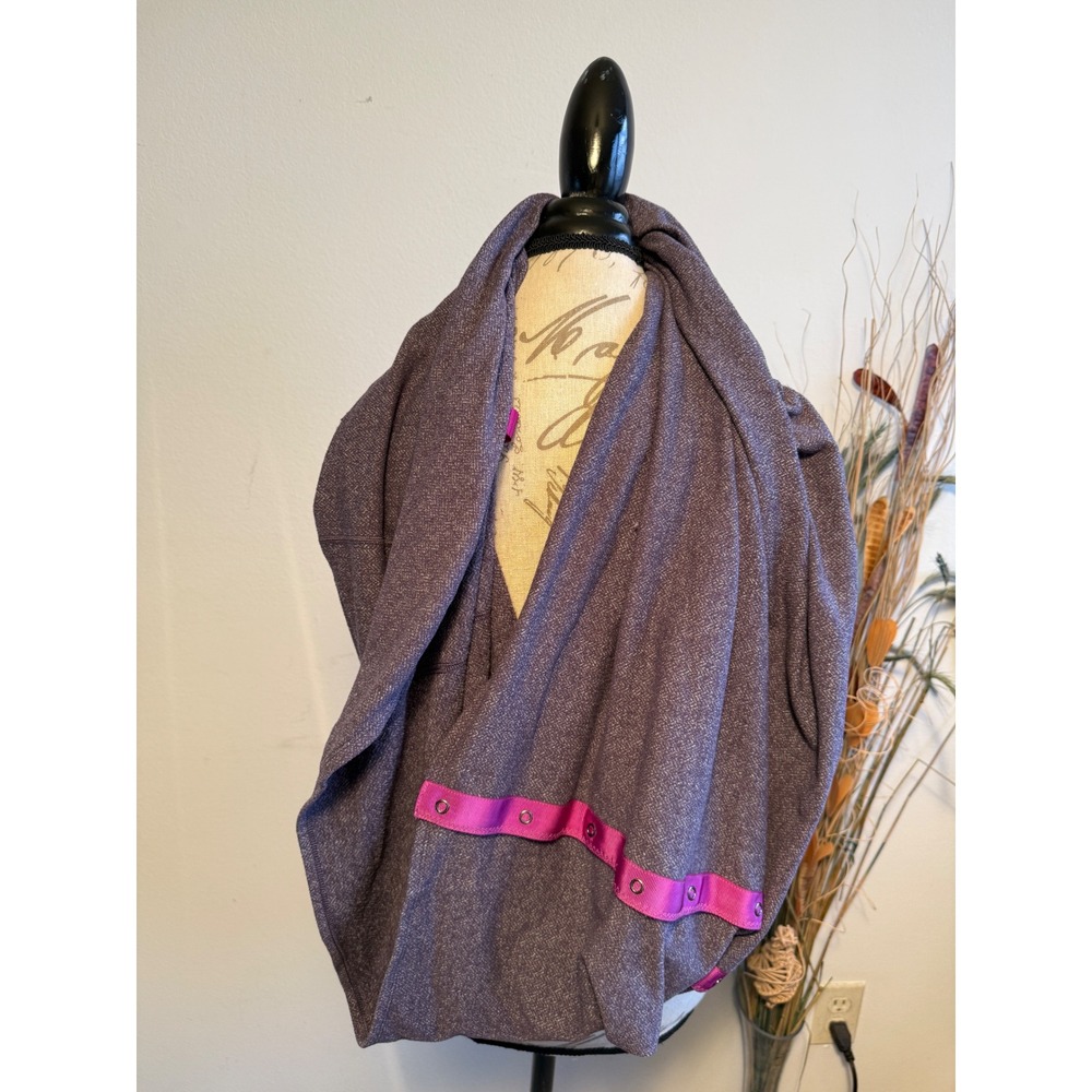 Lululemon Vinyasa Scarf Purple Herringbone Pink Snaps Multi Way Infinity‎ Wrap